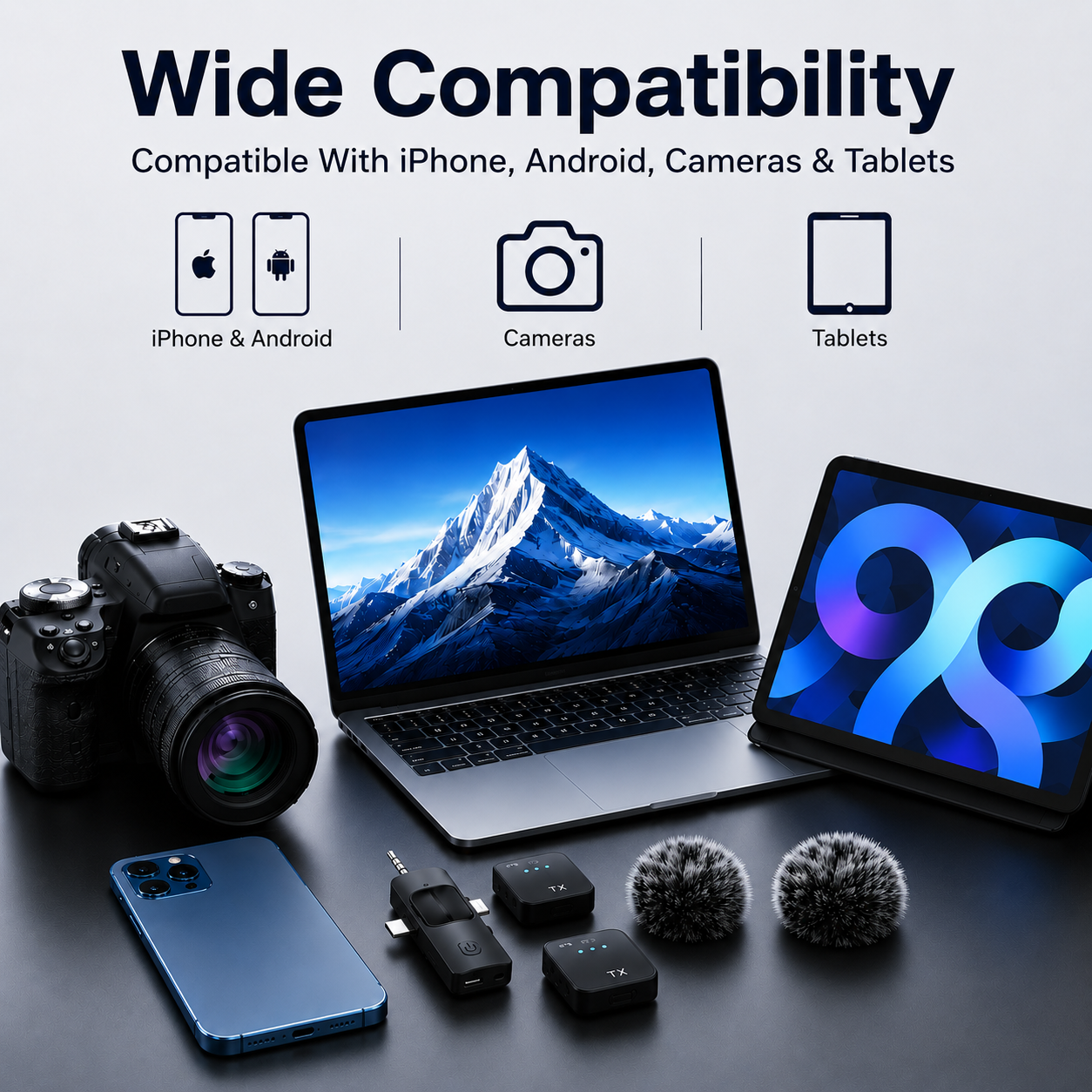 Wireless Noise Reduction Clip-On Microphone